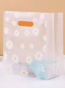 50 Stück Geschenktüte mit Gänseblümchen, Dankeschön Tüte, Geschenktüte für Dankeschön, Frühlings-/Sommer Gänseblümchen Blume Geschenktüte Großpackung für Party Geschenke, Babyparty, Hochzeit, Geburtstag Dekorationen und Zubehör, Braut Hochzeit Zentrum Geschenktüte, Hübsches Blumenmuster Transparente Geschenktüte Verpackung