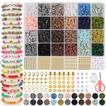 2742 件聚合物粘土珠项链套装，包括友谊珠、字母珠、粘土珠、珠宝和手链制作套件，DIY 珠宝制作的生日礼物