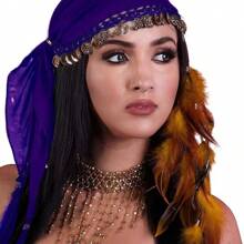 1PC Belly Dance Jewelry Coin Headscarf Dance Performance Accessories Headgear Folk Hat(The Outer Packaging Of The Product Is Shipped Randomly)Product Color Shipped With - Multicolor - View 5