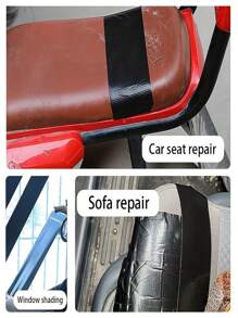 1 Roll Of Cushion Repair Tape, Strong Black Cloth-Based Tape, Sofa Imitation Leather Repair Patch, Sofa Repair Tape Kit, Self-Adhesive Imitation Leather Repair Tape, Suitable For Sofa And Car Seat Cushions, Durable Patches, Suitable For Holes And Carpets In Hotels
