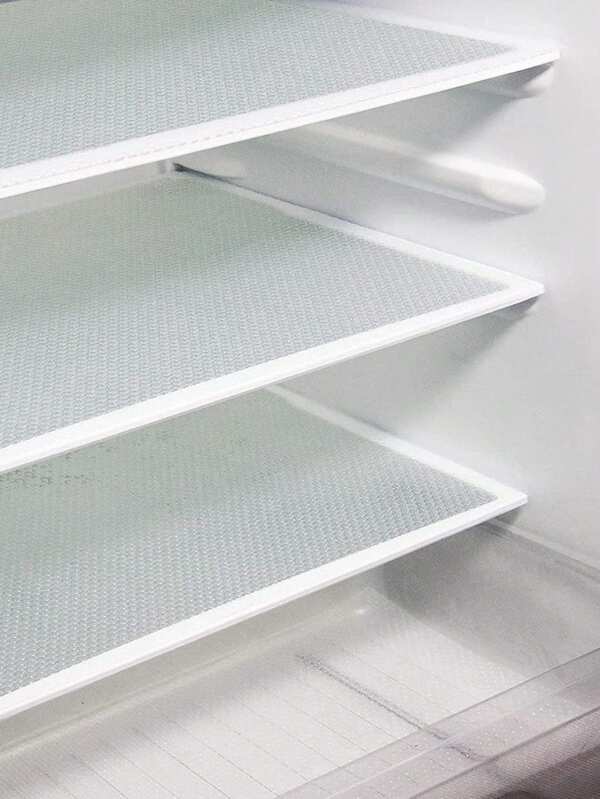 4 piezas de forros de refrigerador - Forros de refrigerador translúcidos de EVA lavables, se pueden cortar para estantes de vidrio del congelador, forros de cajón transparentes, útiles escolares