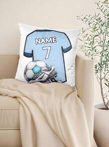 1 Pc Customized Soccer T-Shirt With Name And Number, Soccer Player Children Gift - Customized Name And Number Pillow Cover