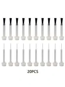 Beautizon Nailartlab 20Pcs/21Pcs Nail Polish Salon Brush Set, Flat And Pointed Nail Art Double Head Brush, Suitable For Nail Art Gel Multi-Purpose Brush, Simple And Convenient - Multicolor - View 8