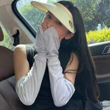 1 Double Loose Ice Silk Ice Sleeve Gloves Breathable Arm Protectors UV-Proof Outdoor Sleeves For Driving Sunscreen Sleeves - Multicolor - View 2