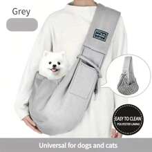 Portador de bolso de transporte para mascotas, gran capacidad portátil - Correa ajustable para un viaje fácil y transporte cómodo, bolso de transporte suave para mascotas, bolso de viaje para perros y gatos para exteriores, portador de perros, portador de gatos, compañero de viaje para cachorros, gatitos y animales pequeños, regalo de Navidad