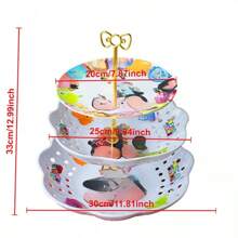 Sanrio Three Pieces Set Of Sanrio Melamine Imitation Ceramic Cute Hello Kitty My Melody Gemini Three-Layer Fruit Tray Cake Rack Cartoon Pattern, Item Placement Rack, Multi-Functional Placement Rack, Creative Living Room Modern Afternoon Tea Cake Rack, Multi-Layer Cake Rack, Item Storage Rack, Bathroom Storage Rack,