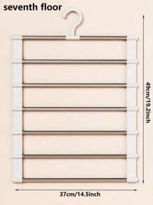 Tendedero portátil de almacenamiento, perchero multiusos de pantalones tipo escalera, percha plegable de acero inoxidable para pantalones con ganchos que no dejan marcas, estante de almacenamiento de pantalones multicapa sin dolor (autoensamblaje requerido, fácil instalación y funcionamiento), adecuado para pantalones, zapatos, vaqueros, botas, faldas