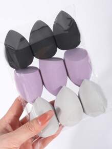 9pcs Multi-Color Makeup Sponges, Suitable For BB Cream, Foundation, Setting Powder To Create Flawless Complexion. Also Can Be Used With Concealer, Blush, Eyeshadow. Expands When Wet, Latex-Free, Dual-Use Wet & Dry, Fits All Skin Types.