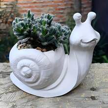 Moldes de silicona de caracol de yeso, arcilla y resina; moldes de resina 3D grandes para macetas, jarrones y velas de concreto y cemento; moldes de resina epoxi lindos de caracol para hacer manualidades y decoración del hogar