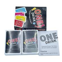 Juego de cartas de fiesta ONE DRINK Juego de mesa - Negro - Ver 6