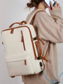 Modischer, multifunktionaler, einfacher, abriebfester, bequemer und vielseitiger Schul-/Pendler-Rucksack