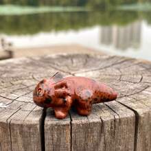 1 Pc Red Obsidian Axolotl Carvings, Crystal Salamander Cub Carving, Crystal Gift, Home Decor - Red Obsidian Axolotl - View 12