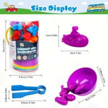 Counting Toys Matching Game Set With Sorting Bowls Learning Activity, Math Color Categorization Education Sensory STEM Toys, Suitable For Ages 3+