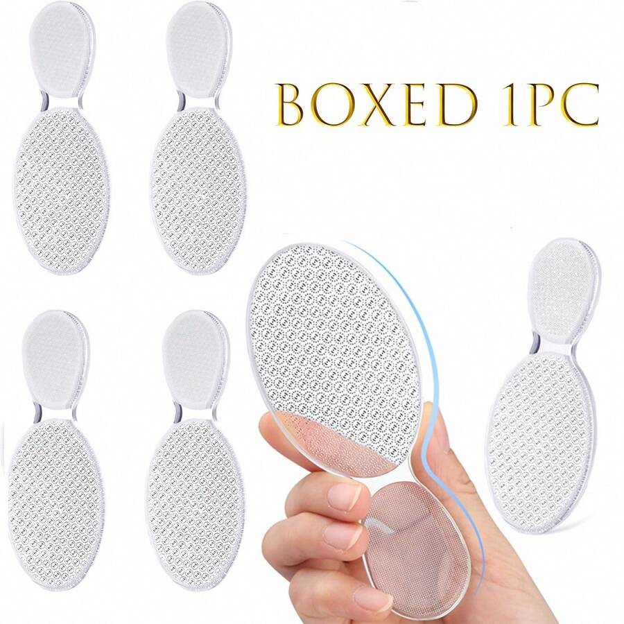1 件纳米玻璃足锉，去茧水晶玻璃修脚工具，足部护理擦洗板 - 彩色 - 查看 1