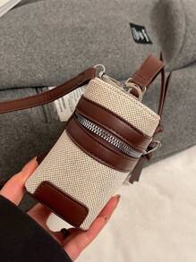 1 Pc New Small Capacity Girls' Pu Material Handbag With Removable And Adjustable Crossbody Strap, Zipper Closure Design, Unique And Fashionable For Travel, Commuting, Shopping, And As A Gift For Friends - Handbag - View 8