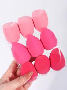 9pcs Multi-Color Makeup Sponges, Suitable For BB Cream, Foundation, Setting Powder To Create Flawless Complexion. Also Can Be Used With Concealer, Blush, Eyeshadow. Expands When Wet, Latex-Free, Dual-Use Wet & Dry, Fits All Skin Types.