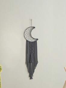 1 pièce Macramé lune et étoile, Attrape-rêves pentagon, Macramé moderne, Décoration murale pour la maison, Cadeau pour mère sorcière, Attrape-rêves en fil, Cadeaux pour elle