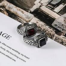 1pc Fade-Resistant Fashion Punk Hip Hop European & American Retro Style Unisex Stainless Steel Ring Accessories, Elegant & Fierce, Suitable For Men And Women - SA721 - View 5