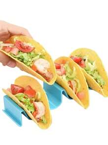 1pc, Corn Taco Holder - Wave Design, Each Holds 4 Pieces Of Corn Tortilla, Colorful Taco Stand, Dishwasher Safe, Space-Saving Tortilla Shell Holder, Suitable For Parties And Home Use