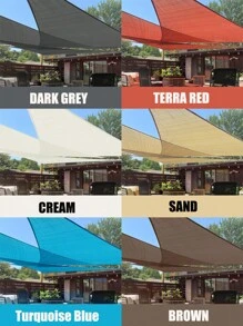 1PC Multicolor 3-Sided Sun Shade Sail Outdoor Awning Breathable UV Resistant Durable Four Seasons Sun-Shelter For Balcony Yard Car Park Swimming Pool Shade Sail