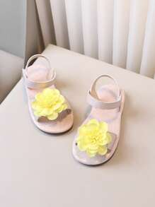 1 Pair Girls' Flat Sandals, Bohemian Style Minimalist Summer Slippers