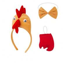 3 chiếc thời trang dễ thương đầu Hooper động vật mũ nón tiệc ngày lễ gà tóc phụ kiện ba chiều gà trống vàng thích hợp cho tiệc ngày lễ mặc dạ hội hóa trang mặc quà sinh nhật quà tặng ngày lễ bộ gà vàng ba chiều mũ gà vàng ba chiều vũ hội halloween - Nhiều màu - Xem 4