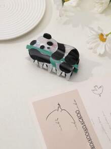 1pc Panda Pattern Hair Clip, Cute & High-End Hair Claw Hair Accessory For Women
