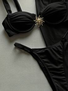 3pcs/Set Sexy European Style Women Bikini Swimsuit, Summer