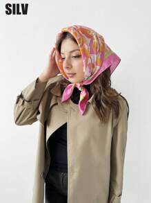 1 Nowość Modne 70cm Damskie Satynowe Uniwersalne Akcesoria Do Codziennego Użytku, Odpowiednie Na Wszystkie Pory Roku, Bandanatop Jedwabna Chustka Jedwabna Bandana,