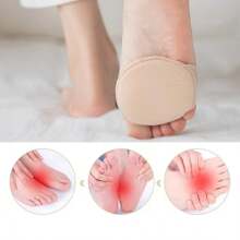 10pcs/5pcs/3pcs/1pc Women High Heel Toe Pads, Comfortable Foot Care Half Insoles, Anti-Slip Toe Cap, Arch Support Pads, Decompression Anti-Slip Toe Socks, Spring/Summer Open Toe Socks