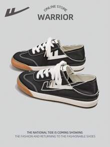 WARRIOR 1 paire de chaussures plates décontractées à lacets pour femmes, semelle souple, polyvalentes, baskets de sport d'extérieur