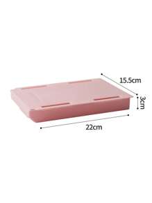 1 pièce Boîte de rangement transparente en acrylique, convenant pour les cosmétiques, les cotons-tiges et le maquillage, organisateur de bureau multifonctionnel, applicable à la coiffeuse, à la salle de bain et à la décoration de chambre d'étudiant, paniers de rangement pour la maison, cadeaux pour femmes et filles