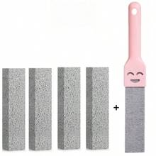5PCS Pumice Stone Toilet Brush Bathroom Cleaning Stone With Handle Tile Sink Bathtub Limescale Rust Stain Remove Cleaning Tools