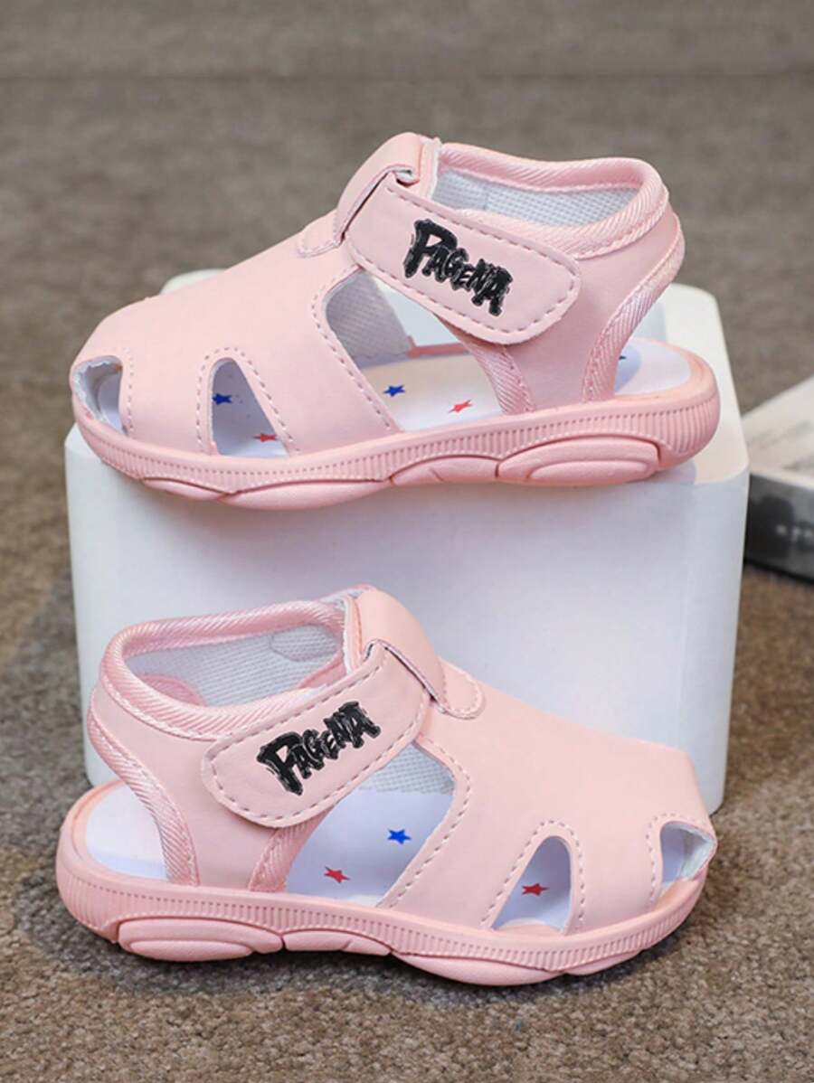 1 Pair Infant/Toddler Comfortable Soft Bottom Outdoor Versatile New Casual Thickened Bottom Walking Shoes, Suitable For Summer, Beach, Vacation, School, Stepping - Pink - View 1