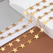 1m Stainless Steel Star/Pentagram Chain, Suitable For DIY Handmade Necklace, Bracelet, Anklet, Jewelry Making - Chain - View 5