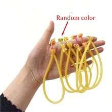 1 Set Outdoor Fishing Slingshot Accessories, 3pcs Rubber Bands + 2pcs Stainless Steel Fishing Tackle