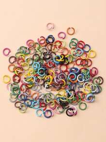 200pcs Assorted Color Open Loop Connectors DIY Jewelry Accessories - Colored Open Ring - View 1