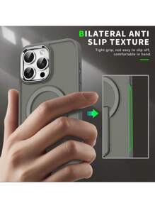 Funda para teléfono con marco de metal a prueba de golpes, acabado mate, soporte plegable y cubierta trasera magnética dura compatible con iPhone 11 12 13 14 15 Pro Max Plus