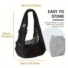Portador de bolso de transporte para mascotas, gran capacidad portátil - Correa ajustable para un viaje fácil y transporte cómodo, bolso de transporte suave para mascotas, bolso de viaje para perros y gatos para exteriores, portador de perros, portador de gatos, compañero de viaje para cachorros, gatitos y animales pequeños, regalo de Navidad