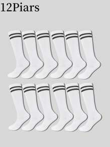 16pcs/12pcs/8pcs/4pcs/1 Pair Kids Football Basketball Running Cycling Training Socks, Girls Long Tube Socks, Boys Moisture Wicking Breathable Sports Socks - Multicolor - View 75