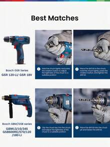 BOSCH HSS-G High Speed ​​Steel Metalworking Drill Bits Professional Accessories Set Twist Drill Bits Suitable For Cast Iron, Alloy, Non-Alloy Steel, Non-Ferrous Metals And Plastics - Multicolor - View 8
