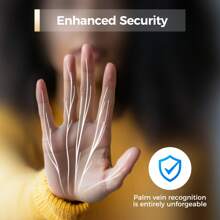 Palm Vein Smart Lock, Palm Recognition Keyless Entry Door Lock, WiFi Smart Lock For Front Door, Palm Recognition Front Door Lock Set, Built-In Wi-Fi Deadbolt, App Remote Control, Auto Lock, Support Alexa - 黑色 - 查看 6