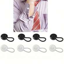 8/9Pcs Clip-On Button Extenders, Adjustable Shirt Collar & Cuff Stretch Sewing-Free Buttons - Multicolor - View 16