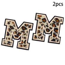 (A-Z) Leopard Letter Patches On Chenille Iron, Alphabet Patches On Alphabet Embroidered Clothing, Dresses, Hats, Jeans, Shoe Bags, DIY Supplies, Leopard,Grandma Mother's Day Gift,Mother's Day