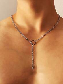 1pc Punk Spike Necklace, Premium Minimalist Unisex Rivet Pendant Necklace, Fashionable Jewelry For Men, Great For Daily Wear, Holidays, Birthdays, Ideal Gift