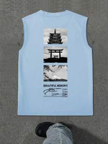 Lonblece Summer Sleeveless Tank Top For Men, Fashionable Brand Element Sports Tank Top
