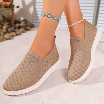 Women's Casual Slip-On Trainers, Thin Sole, Suitable For Skateboarding, Exercise, Outdoor Hiking, Running, Indoor & Travel Use