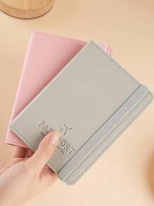 1 件皮革护照夹多功能护照钱包卡包