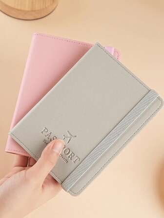 1 件皮革护照夹多功能护照钱包卡包