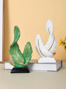 1 件羽毛雕塑现代简约书桌装饰雕像适用于中心装饰、入口通道、客厅 - 彩色 - 查看 4